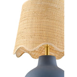 Modern European furniture - Wavy Linen Ceramic Table Lamp - www.oroa.com