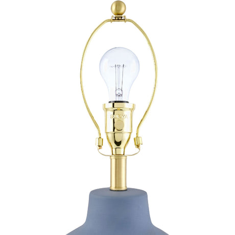 Modern European furniture - Wavy Linen Ceramic Table Lamp - www.oroa.com
