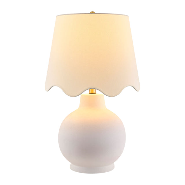 Wavy Linen Ceramic Table Lamp | Kuda Home Stella Diminuta | Oroa.com