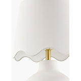 Modern European furniture - Wavy Linen Ceramic Table Lamp - www.oroa.com