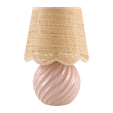 Modern European furniture - Round Glazed Ceramic Table Lamp - www.oroa.com