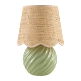 Modern European furniture - Round Glazed Ceramic Table Lamp - www.oroa.com
