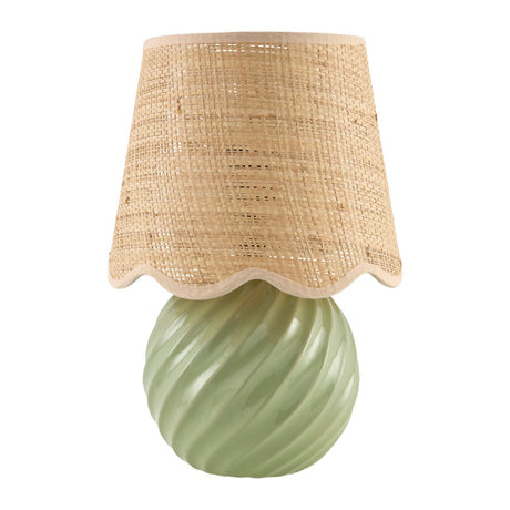 Modern European furniture - Round Glazed Ceramic Table Lamp - www.oroa.com