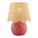 Modern European furniture - Round Glazed Ceramic Table Lamp - www.oroa.com