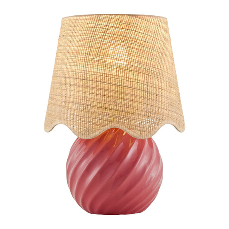 Modern European furniture - Round Glazed Ceramic Table Lamp - www.oroa.com
