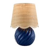 Modern European furniture - Round Glazed Ceramic Table Lamp - www.oroa.com