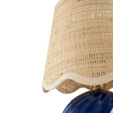 Modern European furniture - Round Glazed Ceramic Table Lamp - www.oroa.com