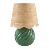 Modern European furniture - Round Glazed Ceramic Table Lamp - www.oroa.com