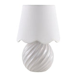 Modern European furniture - Round Glazed Ceramic Table Lamp - www.oroa.com