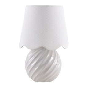 Modern European furniture - Round Glazed Ceramic Table Lamp - www.oroa.com