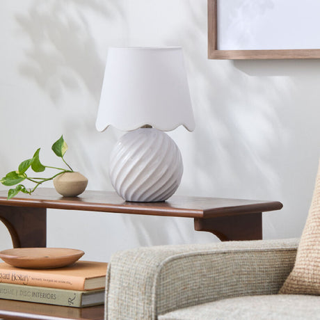   Round Glazed Ceramic Table Lamp | Oroa.com