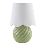 Modern European furniture - Round Glazed Ceramic Table Lamp - www.oroa.com