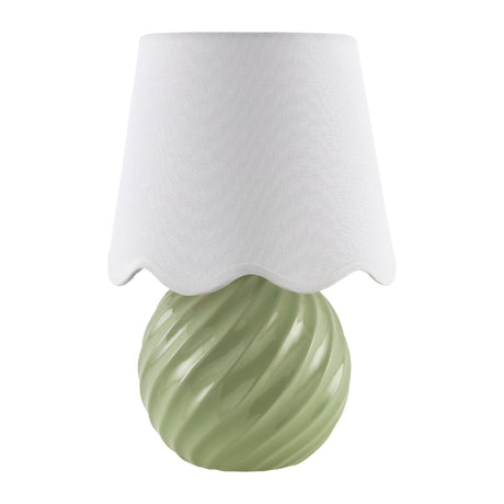 Modern European furniture - Round Glazed Ceramic Table Lamp - www.oroa.com