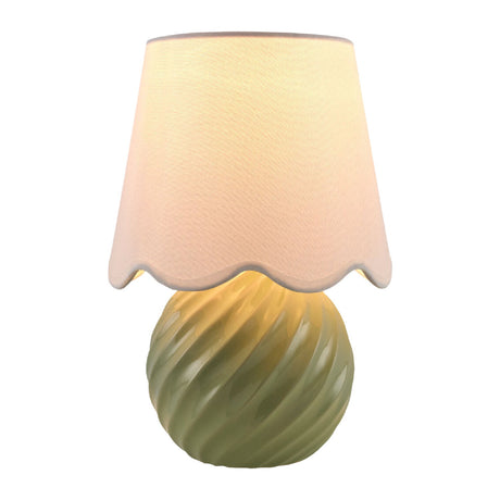 Modern European furniture - Round Glazed Ceramic Table Lamp - www.oroa.com