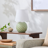 Modern European furniture - Round Glazed Ceramic Table Lamp - www.oroa.com