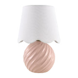 Modern European furniture - Round Glazed Ceramic Table Lamp - www.oroa.com