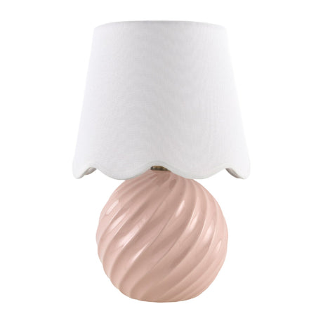 Modern European furniture - Round Glazed Ceramic Table Lamp - www.oroa.com