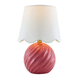 Modern European furniture - Round Glazed Ceramic Table Lamp - www.oroa.com
