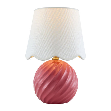 Modern European furniture - Round Glazed Ceramic Table Lamp - www.oroa.com