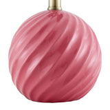 Modern European furniture - Round Glazed Ceramic Table Lamp - www.oroa.com