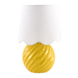 Modern European furniture - Round Glazed Ceramic Table Lamp - www.oroa.com