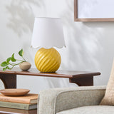 Modern European furniture - Round Glazed Ceramic Table Lamp - www.oroa.com