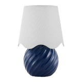 Modern European furniture - Round Glazed Ceramic Table Lamp - www.oroa.com