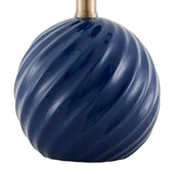 Modern European furniture - Round Glazed Ceramic Table Lamp - www.oroa.com