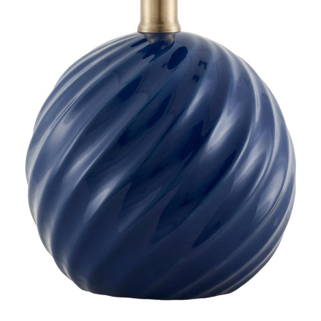 Modern European furniture - Round Glazed Ceramic Table Lamp - www.oroa.com