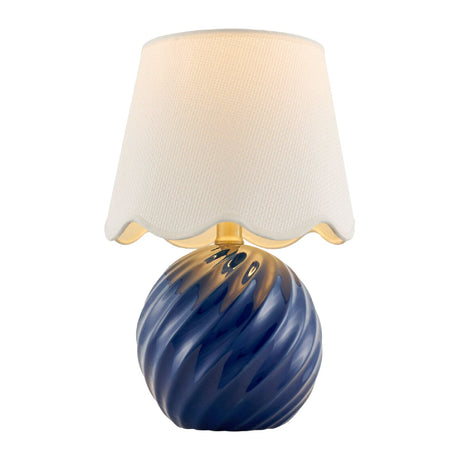 Modern European furniture - Round Glazed Ceramic Table Lamp - www.oroa.com