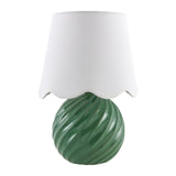 Modern European furniture - Round Glazed Ceramic Table Lamp - www.oroa.com