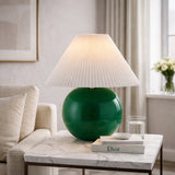 Modern European furniture - Pleated White Fabric Table Lamp - www.oroa.com