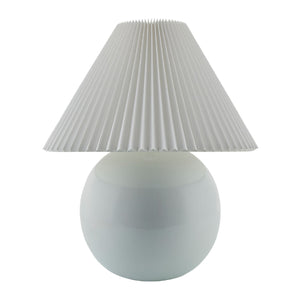   Pleated White Fabric Table Lamp | Oroa.com