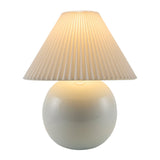 Modern European furniture - Pleated White Fabric Table Lamp - www.oroa.com