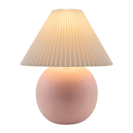 Modern European furniture - Pleated White Fabric Table Lamp - www.oroa.com