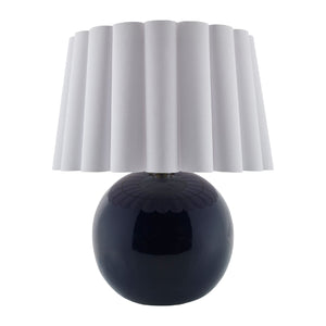   Scalloped White Fabric Table Lamp | Oroa.com