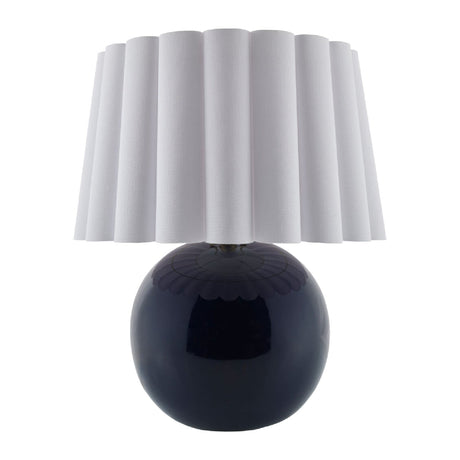 Modern European furniture - Scalloped White Fabric Table Lamp - www.oroa.com
