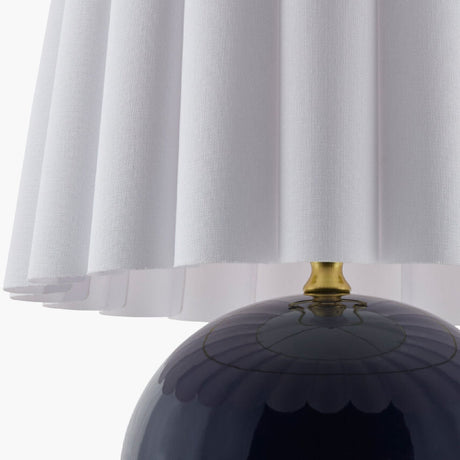 Modern European furniture - Scalloped White Fabric Table Lamp - www.oroa.com