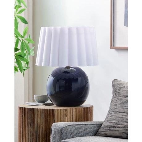 Modern European furniture - Scalloped White Fabric Table Lamp - www.oroa.com