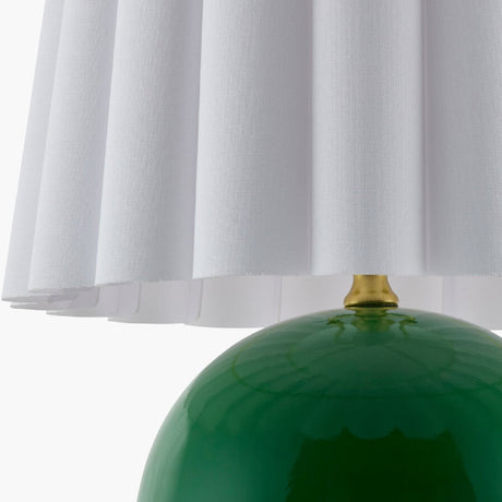 Modern European furniture - Scalloped White Fabric Table Lamp - www.oroa.com