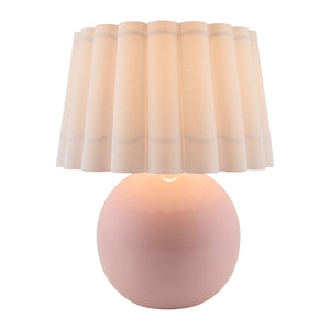   Scalloped White Fabric Table Lamp | Oroa.com