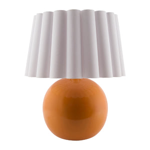   Scalloped White Fabric Table Lamp | Oroa.com