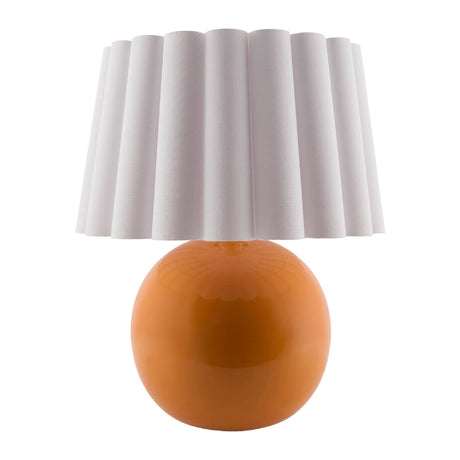 Modern European furniture - Scalloped White Fabric Table Lamp - www.oroa.com