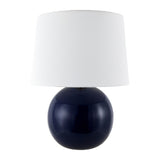 Modern European furniture - Glazed Globe Ceramic Table Lamp - www.oroa.com