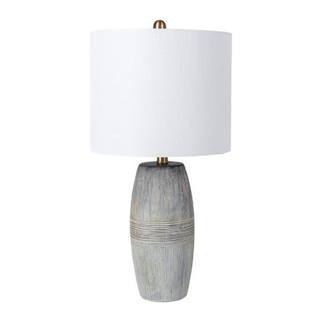 Modern European furniture - Glazed Gray Ceramic Table Lamp - www.oroa.com