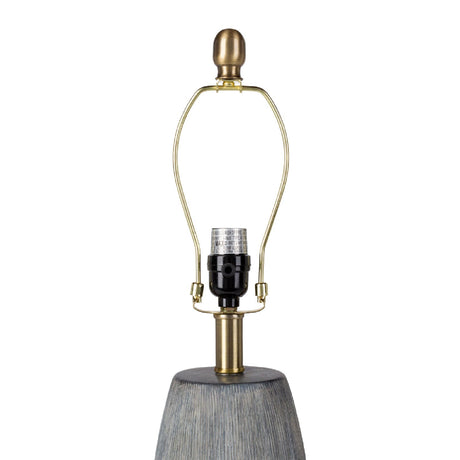Modern European furniture - Glazed Gray Ceramic Table Lamp - www.oroa.com