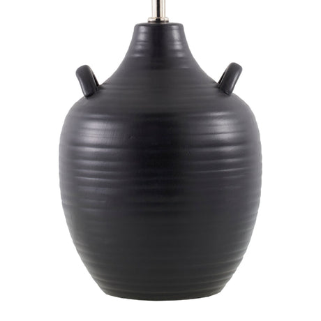 Modern European furniture - Ceramic Fluted Linen Table Lamps (2) - www.oroa.com