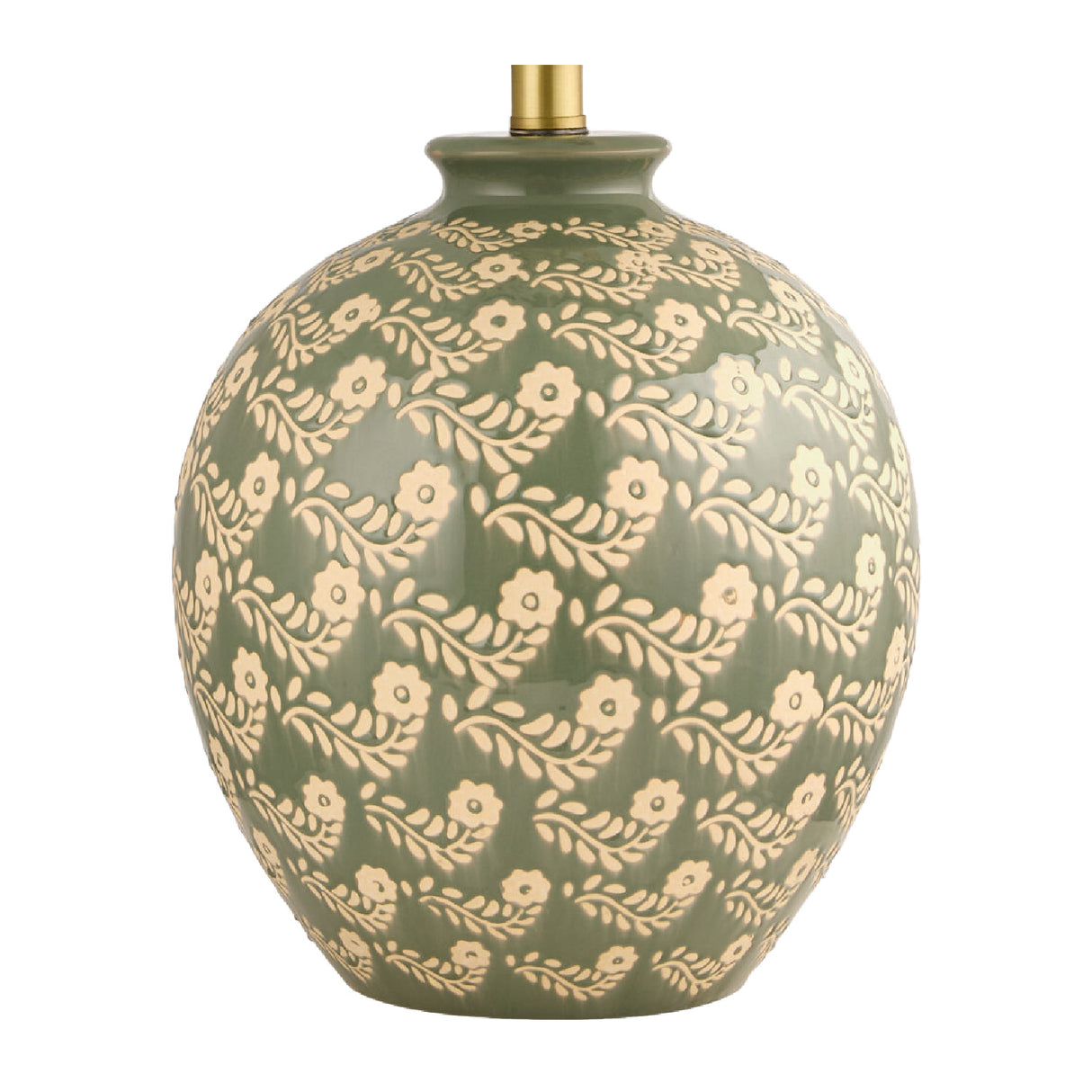   Green Ceramics Floral Table Lamp | Oroa.com