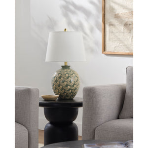   Green Ceramics Floral Table Lamp | Oroa.com