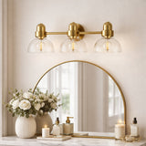 Modern European furniture - Clear Glass Gold Wall Lamp - www.oroa.com